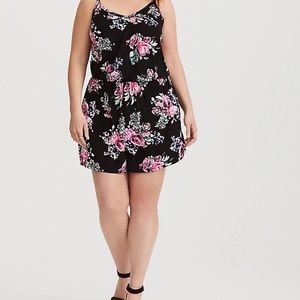 Super Soft Black Floral Romper